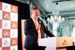 Thomas Holberg speaks at SK Tes battery recycling site opening